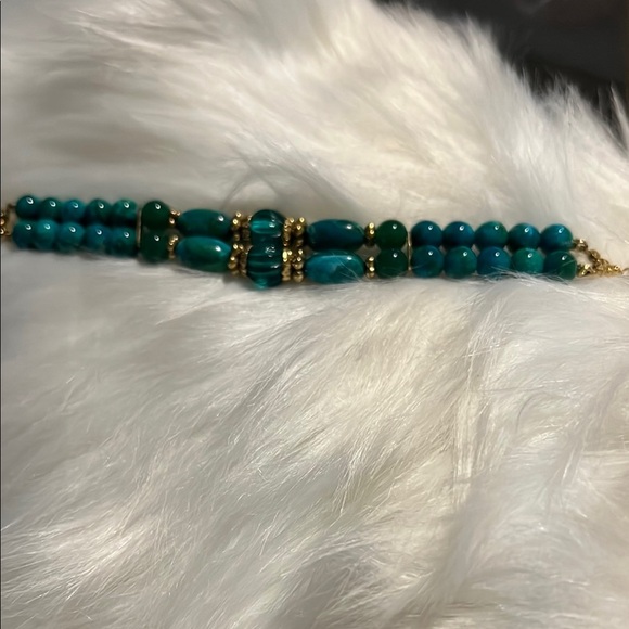 Beautiful Dark Teal Beaded Bracelet - Picture 5 of 5